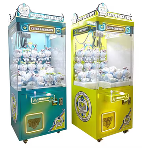 Machine à griffes commerciale à monnayeur, entièrement transparente, néon, la plus vendue, pour peluches - Product Image 1
