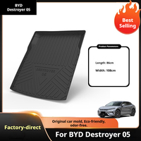 Tapis de coffre de voiture 3D résistant à l'usure en TPE pour BYD Dolphin Frigate 07 Seagull Destroy 05, tapis de dossier, protection de coffre