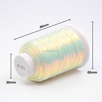 Benang Jahit Kulit Polyester Fluoresen Berpendar dalam Gelap, Laris Manis 2025, untuk Kerajinan Kulit
