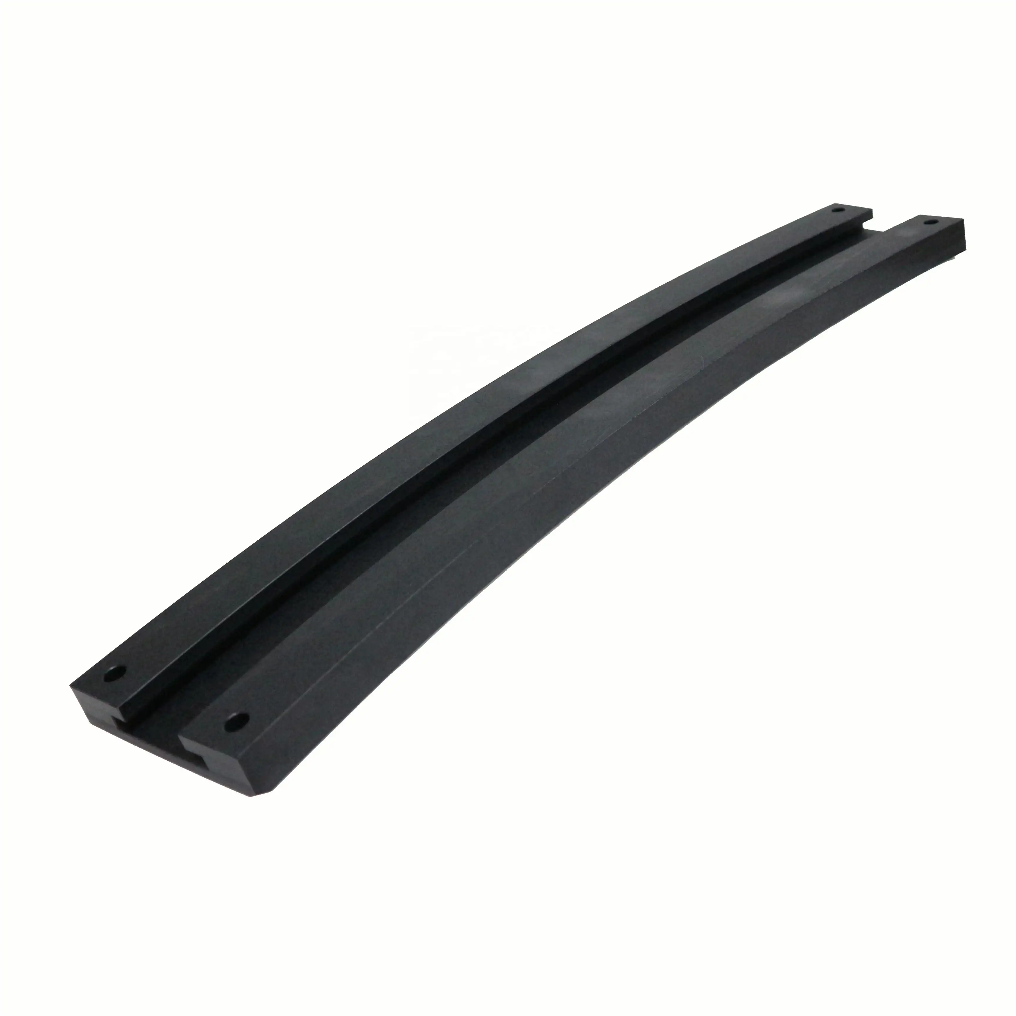 Wear resistant uhmwpe nylon plastic cnc t type curved linerar guide rail