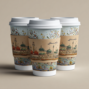 AT PACK Adatto a Diverse <span class=keywords><strong>Dimensioni</strong></span> di Bicchieri 12Oz-24Oz, Manicotto Isolante in Carta Kraft Marrone per <span class=keywords><strong>Caffè</strong></span> Espresso, Latte, Tè e Bevande - Product Image 2