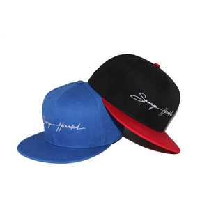 Muestra gratis de impresión de borde Snapback gorras/sombreros precio barato personalizado su 3D logotipo bordado de alta calidad personalizado Snapback sombreros/tapas - Product Image 1