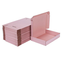 Vente en gros Boîte pliante personnalisée en papier ondulé bon marché de haute qualité Boîtes d'expédition roses Boîtes d'expédition imprimées personnalisées