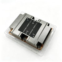 Refroidisseur de processeur de serveur 165W avec 2 caloducs en cuivre LGA3647 1U R71, base en cuivre, ailettes en aluminium 0,3 mm, 108x78x25,5 mm, OEM ODM, MOQ 1 pièce