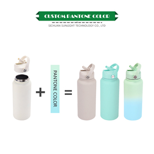 Chân Không Thép Không Gỉ Chai Nước Ba Tường Cao Su Tráng Cách Điện Kim Loại Uống Chai Thể Thao <span class=keywords><strong>Flask</strong></span> Nóng Và Lạnh Phích - Product Image 5