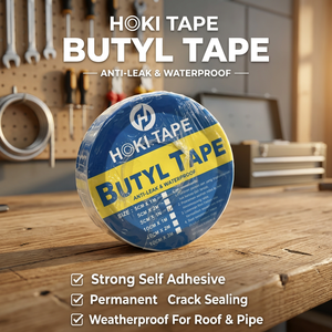 Cinta de Butilo Autoadhesiva, Cinta de Sellado Impermeable de Aluminio con Adhesivo de Goma, para Reparación de Grietas en Techos Industriales - Product Image 2