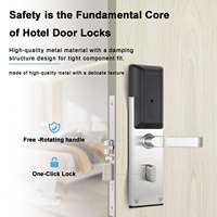 Serrure de porte intelligente LOCKAI avec clé RFID, contrôle par application basé sur serveur, acier inoxydable 304, stockage sur carte mémoire