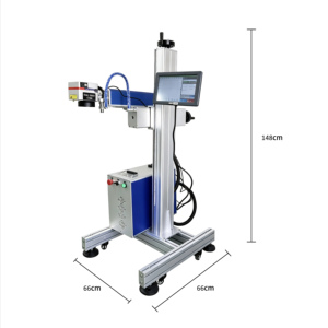 Machine de marquage laser à fibre volante CW 30W 50W, graveur laser en ligne sur convoyeur pour plastique, métal, code de date, numéro de lot - Product Image 2