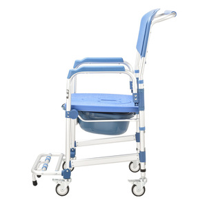Home Use Wheeled Care <b>Commode</b> <b>Chair</b> Aluminum Alloy Narrow Mobile Seat For Elderly And Pregnant Women - Product Image 3