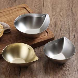 Stainless Steel Condiment Bowls Set 3Pcs For Hot Pot <b>Sauce</b> Kimchi Dessert Snack Dishwasher Safe - Product Image 1