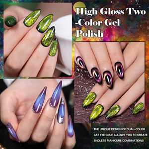 BOZLIN Nouvelle Arrivée Gel Œil de Chat Non Toxique Personnalisé avec Votre Logo Vernis Gel Œil de Chat Sans HEMA Gel Magnétique Galaxie Céramique pour <span class=keywords><strong>Ongles</strong></span> - Product Image 5