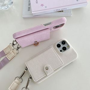 <span class=keywords><strong>Porte</strong></span>-cartes en cuir de <span class=keywords><strong>luxe</strong></span> pour iPhone 16 15 14 Pro Max avec bandoulière - Product Image 4