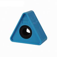 Station de microphone d'interview personnalisable en forme de triangle avec logo