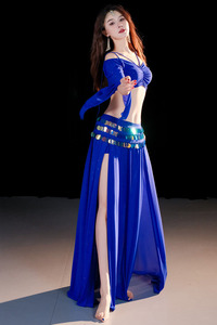 Venta elegante <span class=keywords><strong>sirena</strong></span> exótica lentejuelas profesional adulto traje de baile disfraces para danza del vientre Show Suit - Product Image 4