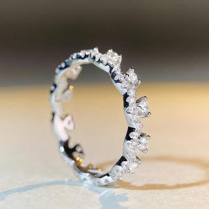 Anello da Donna Q456 in Oro Bianco con Diamante Taglio Brillante Rotondo Colore D Naturale Gioiello di Fidanzamento - Product Image 3