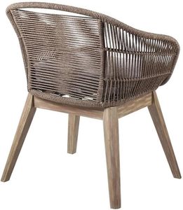 <span class=keywords><strong>Armen</strong></span> Living Tutti Frutti, silla de comedor moderna, luz de madera de eucalipto, cuerda de trufa, cojín gris duradero para Villa, sala de estar - Product Image 4