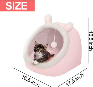 Manufacturer Wholesale Indoor Warm Short <b>Plush</b> <b>Cat</b> House - Product Image 4