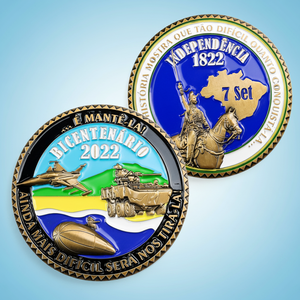 Moneda de desafío de metal personalizada de fábrica, moneda de desafío 3D de latón antiguo y cobre para EE. UU., Alemania, Reino Unido, Israel, Canadá - Product Image 1