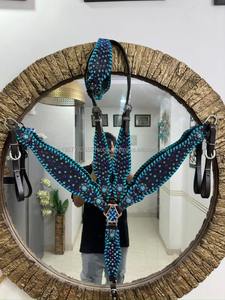 Suministro Directo de Fábrica: Juego de Arreos de Cuero Genuino para Caballo Estilo Western con Brida Ajustable, Almohadilla de Silla y Pechopetral para Montar a Diario - Product Image 4