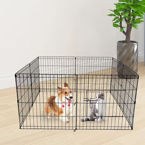 Valla de malla de alambre plegable para perros, Combinación libre de puerta de aislamiento, 6 paneles para interiores y exteriores, perros, cachorros, gatos, conejos, cercas para mascotas - Product Image 2