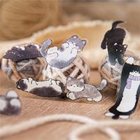 1 rouleau de ruban adhésif, série chatons et chiots, autocollants décoratifs pour scrapbooking, pour animaux de compagnie, pour créer des paysages DIY