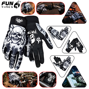FUNTIMES Gants <span class=keywords><strong>japonais</strong></span> à motif de <span class=keywords><strong>tatouage</strong></span> avec embellissement en fleurs de <span class=keywords><strong>cerisier</strong></span> sur les pointes des doigts pour hommes/femmes - Product Image 1