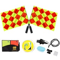 2024 Football sifflet portefeuille arbitre sac cartes pièce de monnaie professionnel Football drapeau balle manomètre Kit équipement d'entraînement sportif
