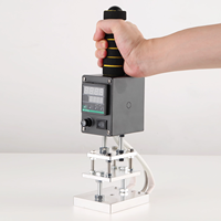 Machine de presse à chaud électrique personnalisée pour logo texte 110V/220V, pour estampage à chaud sur cuir et coquille de noix de coco