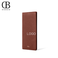 Togo dompet Oem sampel kulit asli kustom kualitas tinggi desain modis uniseks dompet koin kartu kredit mewah