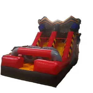 Factory Price Inflatable Water Slide Cheap inflatable bouncer slide bouncers jumping castles slide inflatable with fire flag