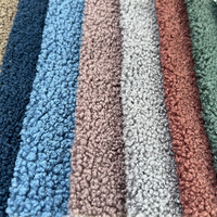 Vente Chaude Chine Vente en Gros Prêt à Expédier Tissu Flanelle Tissée Velours Uni Velours Teddy 100% Polyester