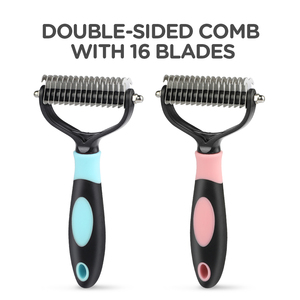 الكلب الاستمالة معدات 2 في 1 المزدوج رئيس قفازات للعناية بالقطط والكلاب تدليك الحيوانات الأليفة dematting أمشاط - Product Image 4