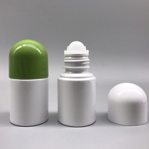 Vacuum test 1oz 30ml plastic PET 1oz cosmetic deodorant essential oil roll on bottle with plastic roller