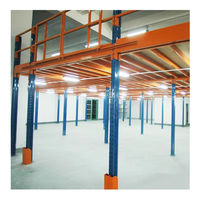 Plateforme de stockage en acier robuste sur mesure pour entrepôt, avec plancher en mezzanine