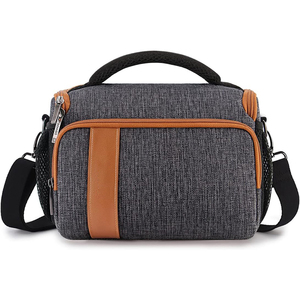 Sac à bandoulière pour appareil photo, échantillon gratuit, 2 en 1, utilisable comme sac à bandoulière ou petit sac à dos pour appareil photo avec fermeture éclair étanche pour les voyages - Product Image 1