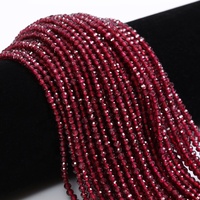 Perles facettées de 3 mm en pierres précieuses naturelles authentiques, plus de 100 choix de pierres taillées, quartz, améthyste, rubis, lapis-lazuli, pour la fabrication de bijoux