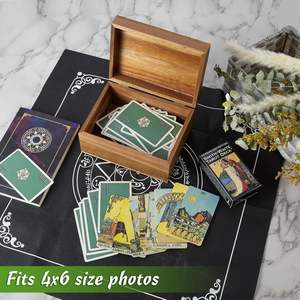 Venta al por mayor caja de recuerdo de madera de acacia con tapas con bisagras joyero de madera caja de almacenamiento de velas de lujo - Product Image 6