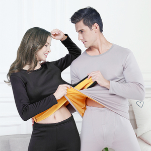 Intimo <span class=keywords><strong>termico</strong></span> da uomo in lana tuta termica da <span class=keywords><strong>donna</strong></span> invernale pantaloni da uomo spessi intimo <span class=keywords><strong>termico</strong></span> abbigliamento autunnale da <span class=keywords><strong>donna</strong></span> e lungo - Product Image 3