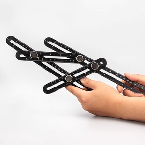 Casillas Folding Ruler Black Aluminum Alloy Multi Angle Measuring Tool For Math Sets - Product Image 2