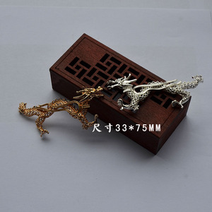 Pendentif Dragon en filigrane de cuivre 33x75mm, accessoires de bijoux faits à la main, accessoire de bricolage - Product Image 1