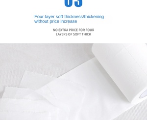 Papel Higiénico sin Núcleo de Fábrica, Rollo de Papel Higiénico de Pulpa de Madera Virgen, Papel Higiénico de Lujo al por Mayor, 4 Capas, 2 Capas - Product Image 6