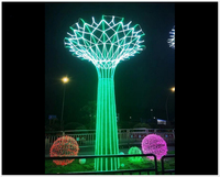 Lampes LED à source lumineuse ponctuelle en forme de trompette, grand format, multicolores, IP65, avec télécommande, pour aménagement paysager de Noël, design personnalisé