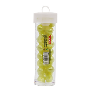 Perline Ilan Abalorio 10mm verde chiaro per la creazione di gioielli, 12 pezzi per tubo - Product Image 1