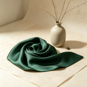 CZ High Quality High-end Simple Satin Women's Headscarf, Decorative Breathable and Portable, Customizable square <b>Scarf</b> - Product Image 4