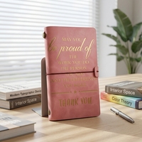 Carnet de voyage en cuir PU gaufré personnalisé LIUSHUN, couverture gravée sur mesure, journal fait main, idéal pour la remise des diplômes