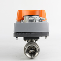 Vanne à boisseau sphérique à commande proportionnelle électrique en acier inoxydable 0-10V/4-20mA Micro vanne de régulation électrique pour l'eau DC24V/AC220V