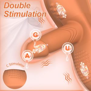 男性と女性の男性のための女性のデュアル刺激Monster DildoバイブレーターリモートコントロールクリトリスGスポットセックス玩具 - Product Image 3