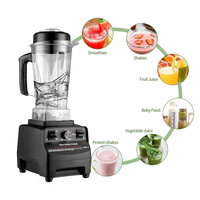 2-in-1 Commerciële Elektrische Keukenblender & -molen, Laag Geluidsniveau, 5+ Snelheden, Voor Fruit, Groenten, IJs, Smoothies