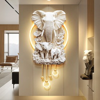 Peintures LED en acrylique gravées aux UV, décoration murale de fond de couloir, art de l'éléphant, nouvelle sortie