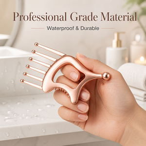 Peine Facial Gua Sha Multifuncional de Aleación de Aluminio, Masajeador Ergonómico para el Cuero Cabelludo, Herramienta de Masaje de Puntos de Acupuntura y Meridianos - Product Image 3
